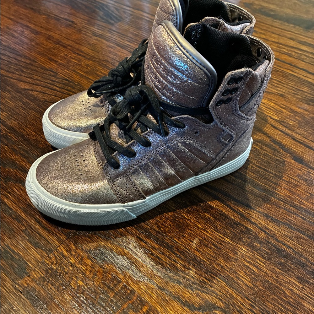Supra Metallic Kids High-Top Sneakers
